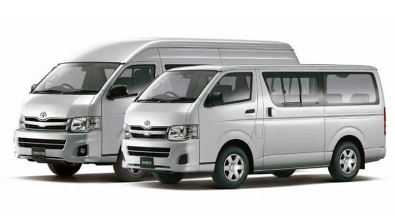 Toyota HiAce Premio minibus for group tours Bali